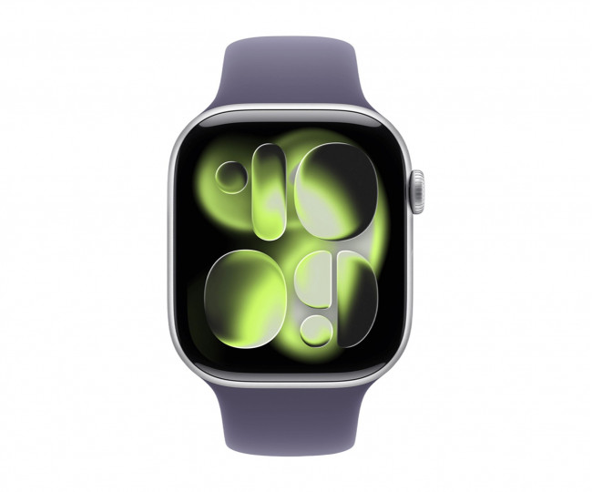 Apple Watch Series 11 GPS 46mm Silver Alu. Case w. Purple Fog S. Band - M/L (MEVA4) б/у